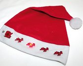 Bonnet de Noel avec lumières: piles Père Noël et renne incluses