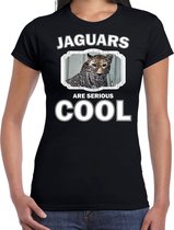 Dieren jaguars t-shirt zwart dames - jaguars are serious cool shirt - cadeau t-shirt gevlekte jaguar/ jaguars liefhebber M