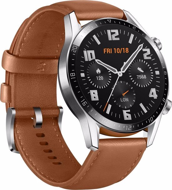 Huawei Watch GT 2 - Smartwatch - 46mm - 2 weken batterijduur - Bruin |  bol.com