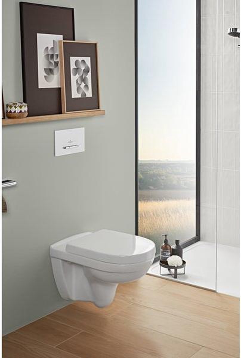 Villeroy & Boch O.novo Kids Abattant WC enfant avec 1 grande siège et 1  petite siège avec couvercle antibactérienne Blanc - 8M1261T1 