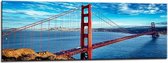 Peinture - Porte dorée de San Francisco, 120x40cm. avec crochets de suspension
