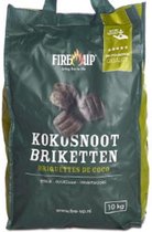 Prof-Fire - Natuurlijke Vegetal BBQ Briketten Zak 4 KG - Geurloos - Lange brandduur - Proffesionele Horeca Fire-Up Kwaliteit
