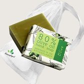 Soap & Gifts | Pure olijf Zeep | Natuurlijke Hand & Body Zeep | Vega |2 Stuks 300 gram totaal | Incl Zeepzakje voor veel Schuim|