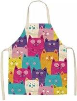 Keukenschort  - Ook leuk als cadeau - schort met katten - kookschort