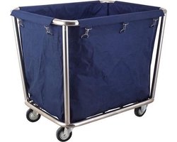 HENDI Wasgoed trolley – stalen frame – afneembare waszak – 4 wielen – 900x650x850 mm
