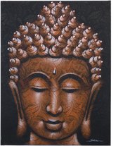 Buddah schilderij - Copper Brocade Detail