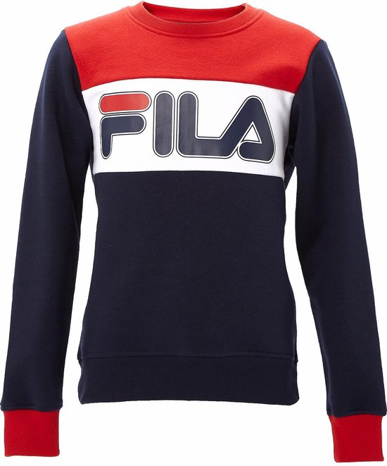 Fila Conello Sweater Blauw/Rood Kinderen - Maat 164 | bol.com