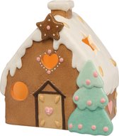 Goebel - Nina & Marco | Decoratief beeld / figuur Sweet Gingerbread House | Aardewerk - 10cm