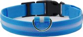 Led halsband - Lichtgevend - Veiligheid - Hond - Kat - Blauw - XL - Pixypet