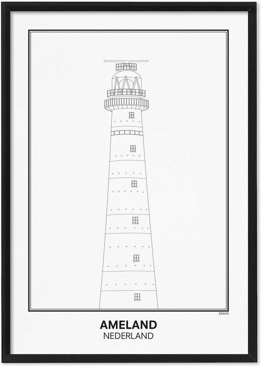 SKAVIK Ameland - Nederland | Poster 21 x 30 | Zonder lijst 21 x 30 cm