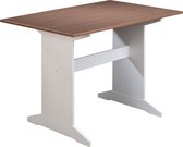 Eettafel Cisse 110x70 - wit/bruin