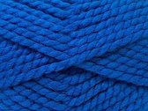 Chunky wol pendikte 9 mm. kleur blauw - dikke breiwol kopen acryl/wol - grof breigaren pakket 2 bollen van 150 gram