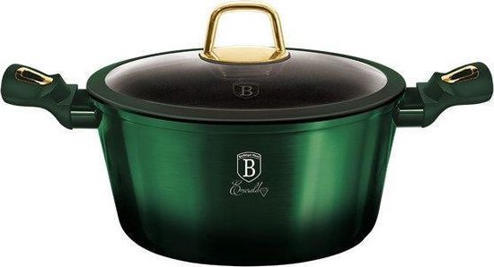 Berlinger Haus 6059 - Braadpan met titanium coating - 28 cm - met deksel -  Emerald... | bol.com