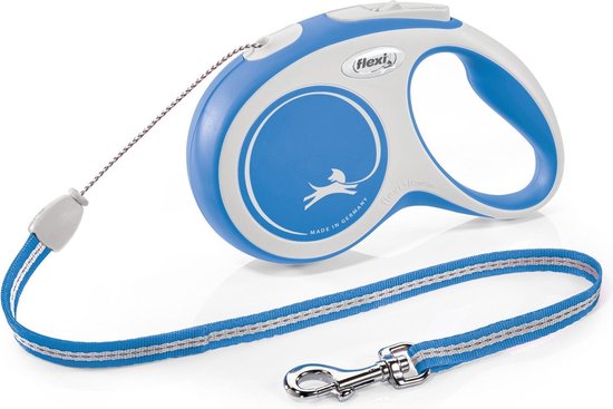 Flexi Rollijn S koord New Comfort 8 Meter Blauw/wit