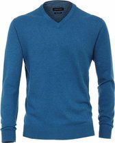 Casa Moda - Pullover V-hals Aquablauw - 4XL - Regular-fit