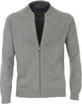 Casa Moda Cardigan Lichtgrijs Rits Gebreid Comfort Fit - XL