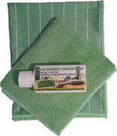 Bamboe Schoonmaakdoek Set - wonderdoeken - microvezeldoeken - raamdoeken - glasdoeken - bamboevezeldoeken - Bamboedoek - Bamboe doek - Bamboedoeken  + 1 Relax Bamboe Concentraat fl