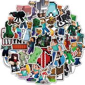 Minecraft stickers - 50 verschillende afbeeldingen - voor laptop, pc, muur, deur etc.