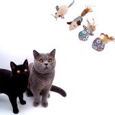 Make Me Purr Luxe Set Blauw (4 stuks) - Kattenspeeltjes - Kattenspeelgoed - Speelgoed voor Katten Ballen Muizen - Kat Speeltje Bal Muis - Kitten Speeltjes Balletjes Muisjes