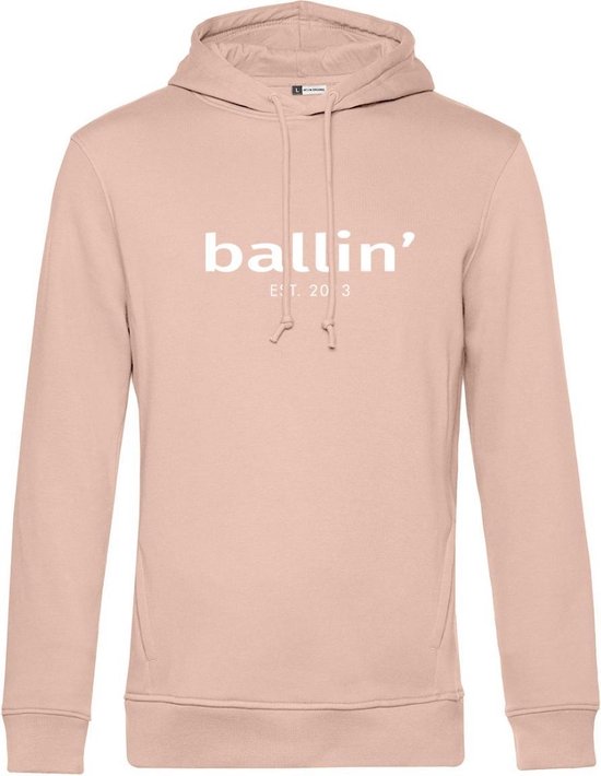 Heren Hoodies met Ballin Est. 2013 Basic Hoodie Print - Roze - Maat XXL