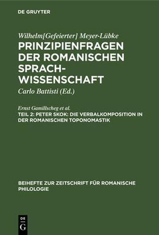 Beihefte Zur Zeitschrift Für Romanische Philologie- Peter S ... - cover
