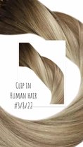 Clip In extensions 30cm Balayage #3/8/22 Bruin blond mix human hair