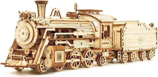 perzik Verbonden proza Houten Modelbouw Set - Trein & Wagon - Locomotief - Bouwpakket - Schaal  1:80 - 308... | bol.com