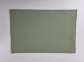 2x Monaco XL Placemat Green Tea - lederlook - Groen - rechthoek - Kunstleder - Extra grote placemat - 48x35cm