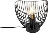 QAZQA pua - Moderne Tafellamp - 1 lichts - H 20.5 cm - Zwart -  Woonkamer | Slaapkamer | Keuken