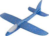 Maak je eigen foam vliegtuig - Led verlichting - Zweefvliegtuig speelgoed  - Blauw vliegtuig | Grafix