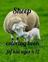 Sheep coloring book for kid ages 4-12
