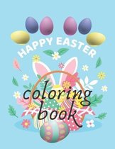 happy easter coloring book: