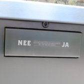 Brievenbussticker - Streng - Nee/Ja - Design