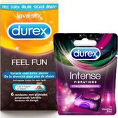 Durex Combi Pack | Feel Fun Condoom 6 Stuks | Orgasm Intense Vibrations 1 Stuk |