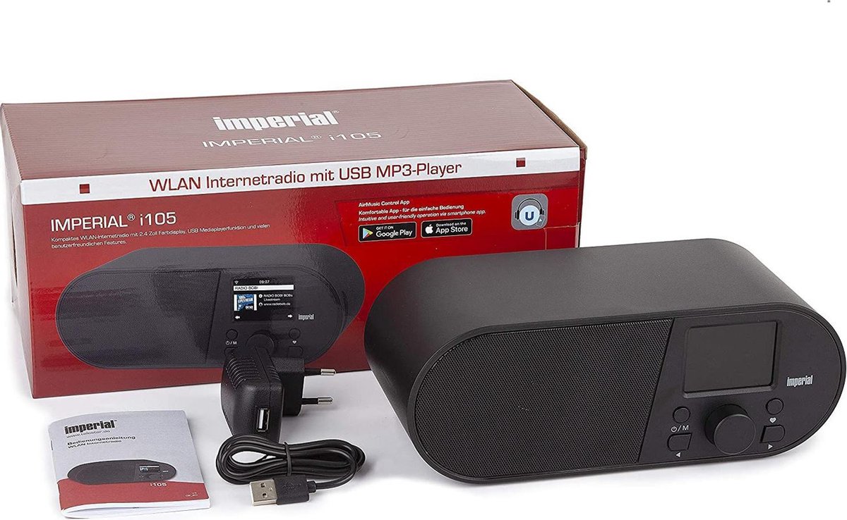 Imperial I105 Internetradio - WiFi Radio Met App Bediening En Kleurenscherm