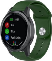 Siliconen Smartwatch bandje - Geschikt voor  Garmin Vivoactive 4 sport band - 45mm - legergroen - Horlogeband / Polsband / Armband