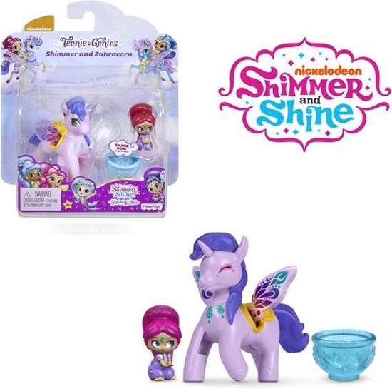 Shimmer and Shine poppetjes Shimmer Zahracorn 7 cm Fisher Price