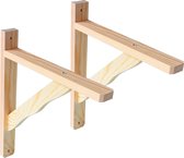 AMIG Plankdrager – 2 stuk – 320 x 270mm – Hout – 2 x 105kg – Pijnboom