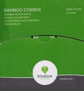 Biodore® roerstaafje bamboe FSC 140mm in dispenserdoosje, 1000 stuks