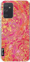 Casetastic Samsung Galaxy A72 (2021) 5G / Galaxy A72 (2021) 4G Hoesje - Softcover Hoesje met Design - Hot Pink Barroque Print