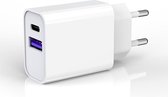 USB C Adapter oplader USB stekker 20W geschikt voor Samsung en Apple iPhone - Snellader - iPhone 12, 13, 14 oplader - Universeel