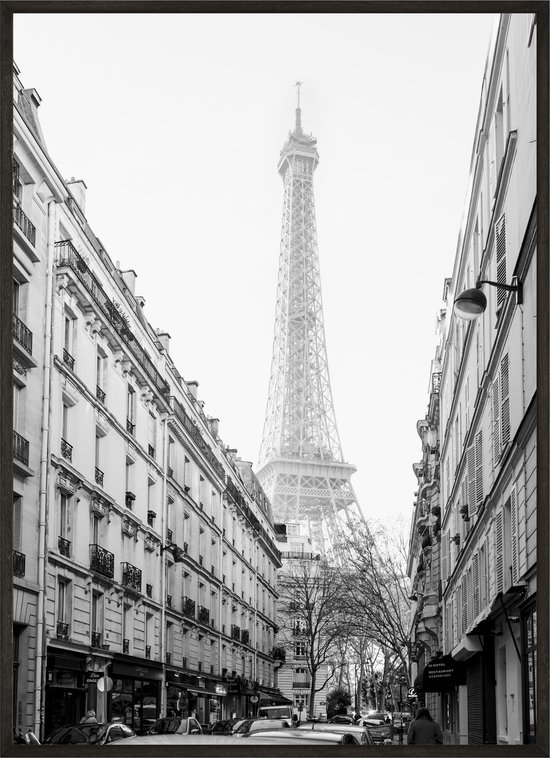 Eiffeltoren Black and White No2 Poster - 50x70 cm - Studio Trenzy