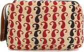 Kleurrijke dames clutch - Make-up tas/etui - Kantha - gerecycled materiaal - 28 x 20