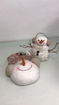 Kerststuk - 2 stuks - sneeuwpoppen