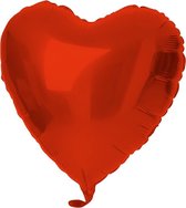 Folat - Folieballon hart mat rood (45cm)