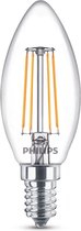 Philips LED Filament E14 - 4.3W (40W) - Warm Wit Licht - Niet Dimbaar - 3 stuks