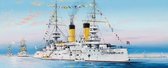 The 1:350 Model Kit of a Russian Navy Tsesarevich Battleship 1904.
Plastic Kit
Glue not included
Dimension 338 * 66 mm
420 Plastic parts
The manufacturer of the kit is Trumpet