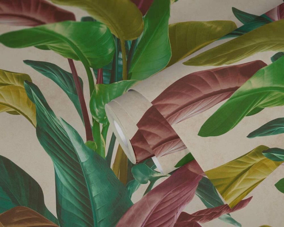 LEPELPLANT BLADEREN BEHANG | Botanisch - meerdere kleuren - A.S. Création Metropolitan Stories 2