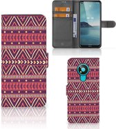 GSM Hoesje Nokia 3.4 Bookcase Aztec Purple