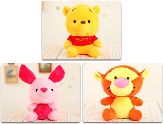 Winnie the pooh Tijgertje en knorretje knuffel pluche 15 Cm 3 set | bol.com